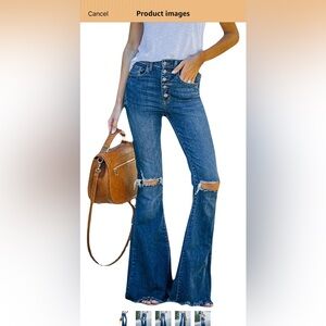 Stylish Blue Distressed Women Jeans